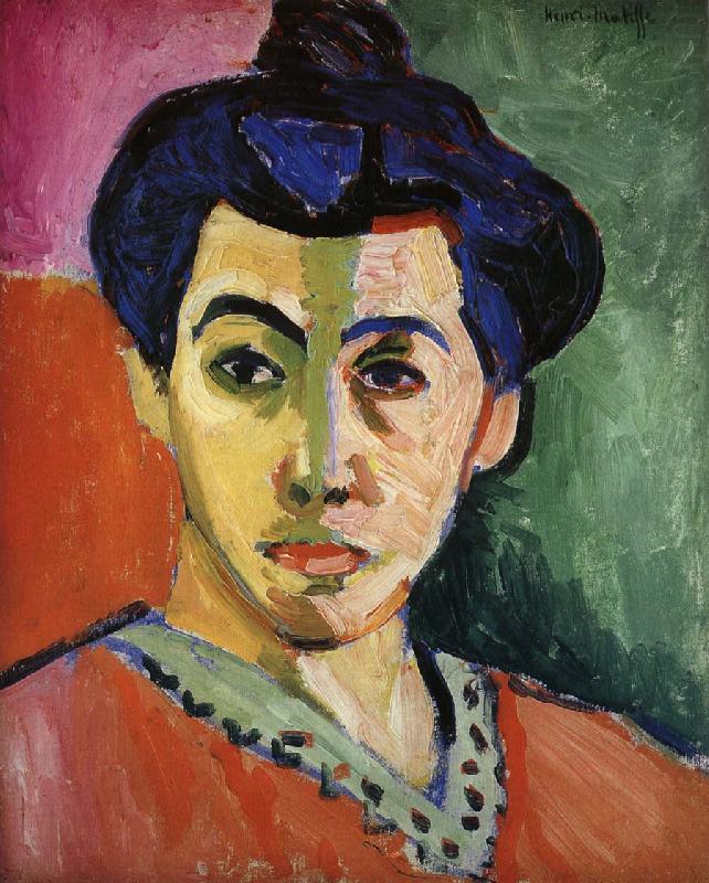 Madame Matisse Portratt with gron rand, Henri Matisse